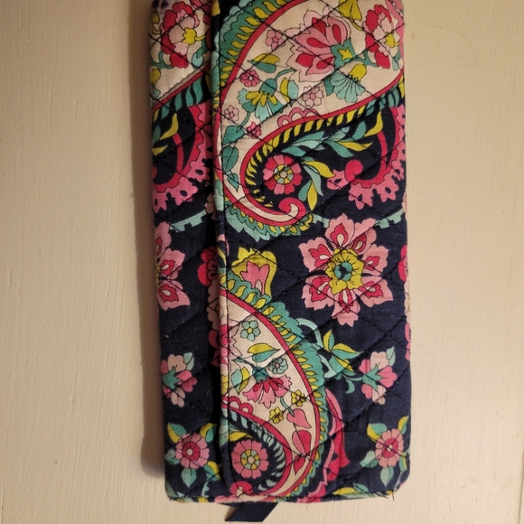 Vera Bradley Pink and Green Crossbody Bag with Floral Paisley Design Wallet Set - Picture 11 of 13